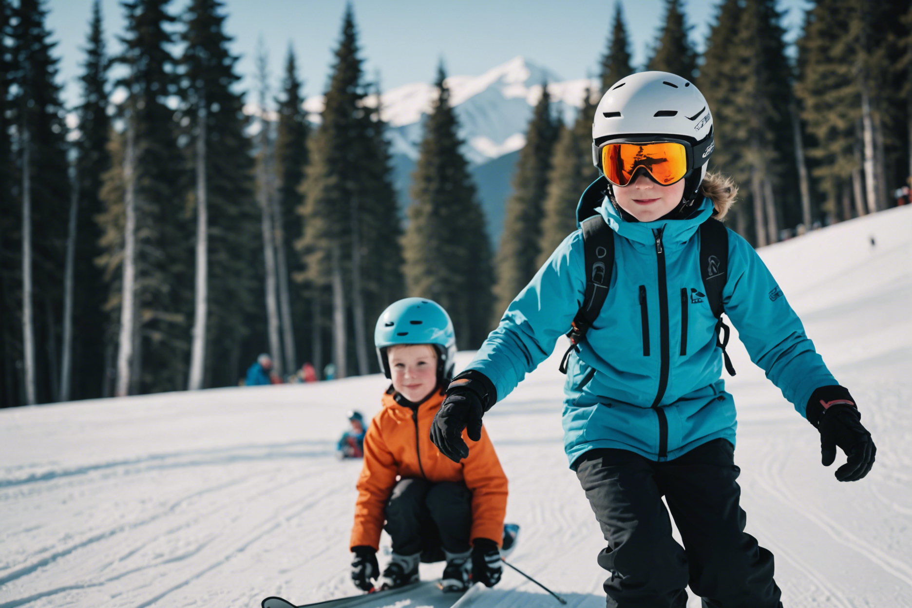 Основы горных лыж для малышей: безопасно и весело